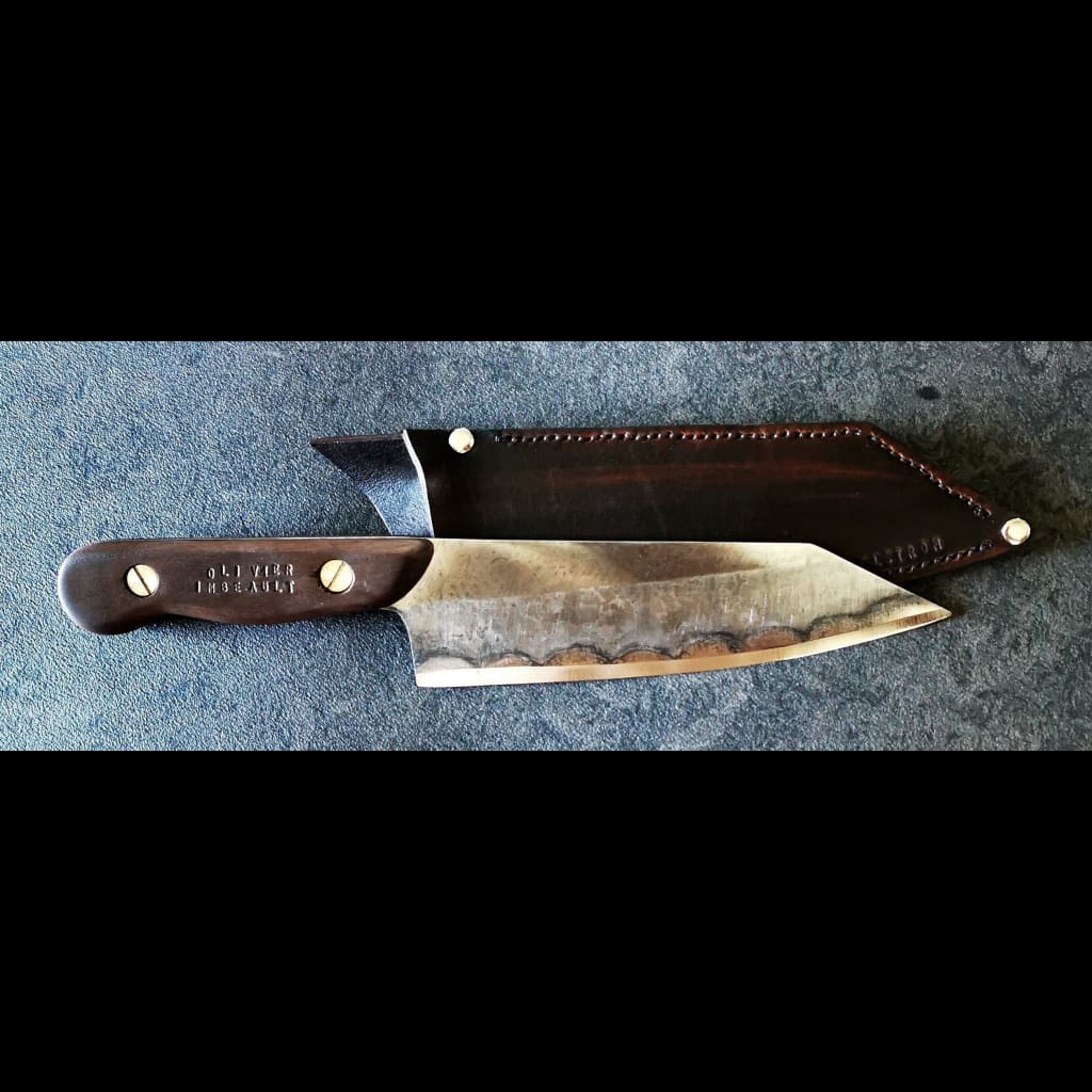Couteau japonais de Chef professionnel 90Cr18MoV, marteau Santoku, couteau  à saumon pour fileter le poisson, couteau Kiritsuke brut - AliExpress