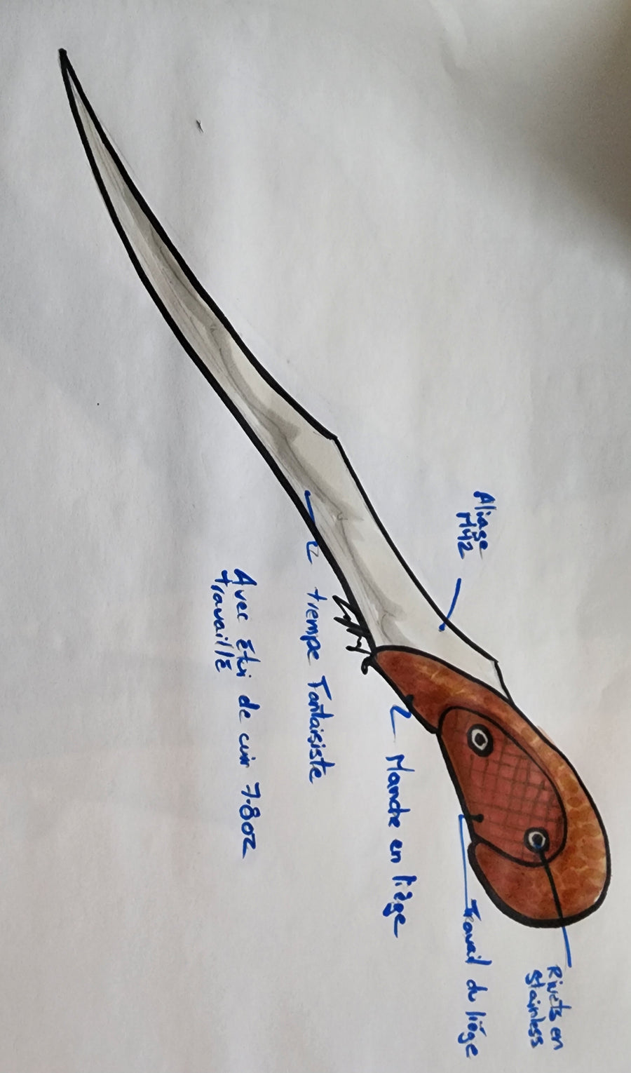 Couteau à filets sur mesure